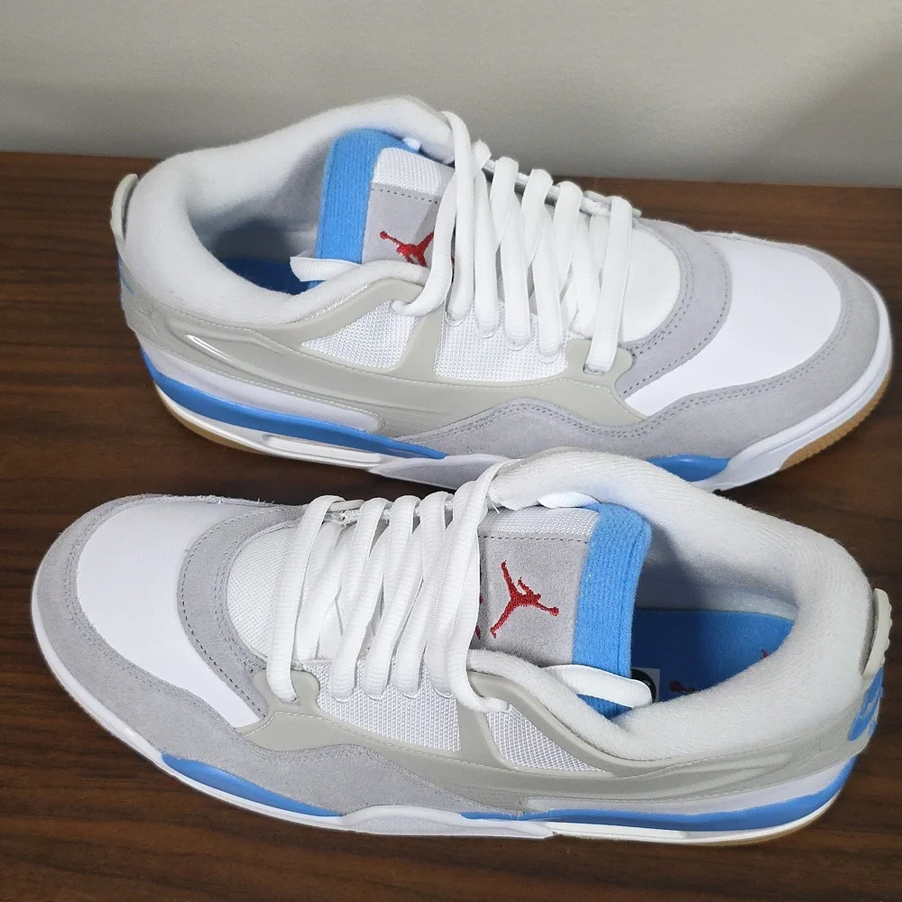 Nike Air Jordan 4 RM Men's Size 10.5 In White/Gray/Blue NIB FQ7939 104 - Picture 3 of 10